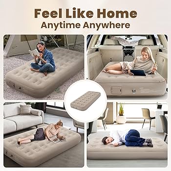 Single Air Bed, NO Socket Needed-JUST One-click, Self